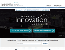 Tablet Screenshot of hearinginnovationexpo.com